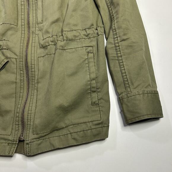 Madewell Fleet Jacket Military Army Green Chore Coat Size XS Canvas Zip Outdoor - Picture 5 of 8
